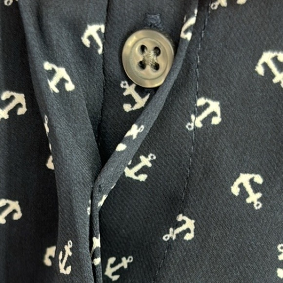 Banana Republic Navy Blue Anchor Tank Women’s Size 4 Petite - Picture 6 of 13